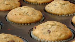 Banana and Chocolate Chip Muffin Recipe  by Laura Vitale  Laura in the Kitchen Ep 131 [upl. by Ayortal]