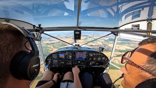 EuroFOX Tailwheel  Sherburn To Bagby  Flight Vlog [upl. by Novets]