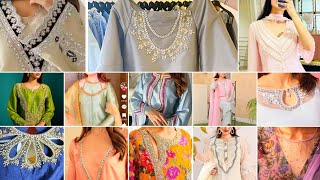 Eid Trends New Neck Designs 2024 ❤ fancy Neck designing ideas laces neck designs gale k design 2024 [upl. by Linehan]