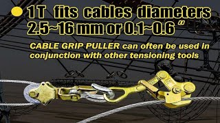 Heavy duty Wire Rope gripper  Cable Grip Connector  Wire Grip Clamp  Cable Puller Steel Wire [upl. by Gibeon]