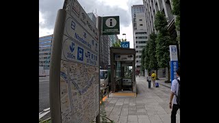 【東京】日本橋駅から地下道を通って茅場町駅まで歩く [upl. by Monagan]