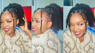 How to style 4c hair using Brazilian wool  African threading with Brazilian wool  4c hairstyles [upl. by Lucania771]