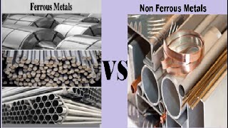 Difference between Ferrous and Non ferrous metals  Ferrous vs Non ferrous metals English [upl. by Adniral406]