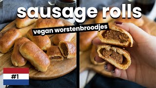 Vegan Worstenbroodjes  Vegan Sausage Rolls  Veganizing Dutch food 1 [upl. by Innus]