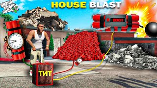 Franklin Blast His Own House in GTA 5 [upl. by Anawit379]