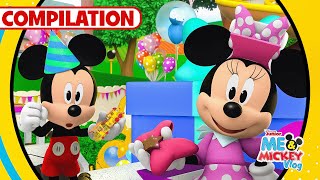 Happy Birthday Mickey and Minnie 🎂 Me amp Mickey  Vlog Compilation  disneyjr [upl. by Ahidam]