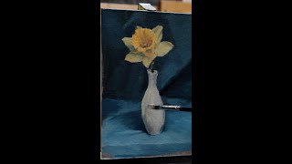 Flower Painting Tutorial How to Paint Daffodils in a Vase 🌼🎨🖌️ [upl. by Htebsil]