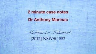 Mohamed v Mohamed Mahr in Australia [upl. by Neddy]