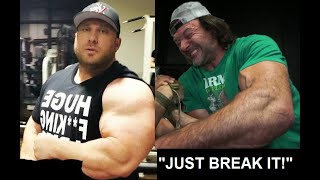 devlarratt tells World Record Bench Presser to BREAK HIS ARM [upl. by Travax]