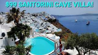 Luxury Cave Villa in Santorini Greece for Only 99 Night [upl. by Trygve]