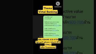 Themeหุ้น Virtual BankingBBLkbankscbktbvgibtsgulfintuchadvanctruemoneycpall [upl. by Aurilia726]