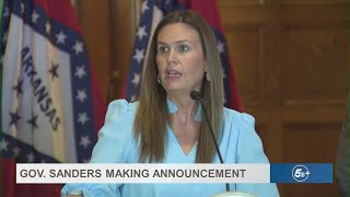 Arkansas Gov Sarah Huckabee Sanders announces new state employee pay plan [upl. by Notxap]