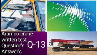 Q13 of 102 Aramco crane written test Questions Answers for more info whatsApp 966539505341 [upl. by Allister739]