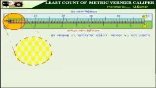 LEAST COUNT OF METRIC VERNIER CALIPER MARATHI [upl. by Rana]