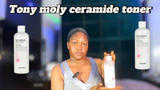 How to clear skin redness with 1 skincare product Tony moly ceramide toner review hydratingtoner [upl. by Gwendolin]