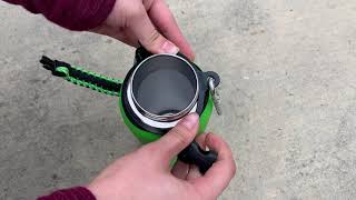 Installing a HydroCord® Handle on Hydro Flask Water Bottle [upl. by Nomra584]