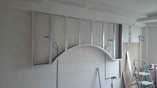 гипсокартон и монтаж конструкций дизайн стен Drywall installation [upl. by Yhtak893]