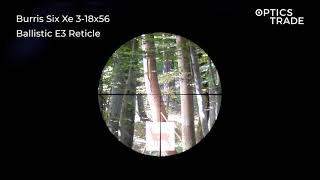 Burris Six Xe 318x56 Reticle Ballistic E3  Optics Trade Reticle Subtensions [upl. by Kristel]