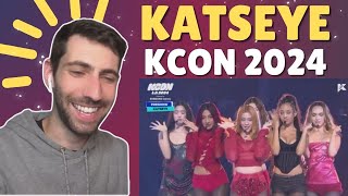 KATSEYE  DEBUT and TOUCH at KCON LA 2024 PRESHOW  REACTION [upl. by Airotnahs]