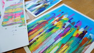 Squeegee Art Trend On 3 Different Surfaces  Abstract Acrylic Paint Techniques [upl. by Yuu]