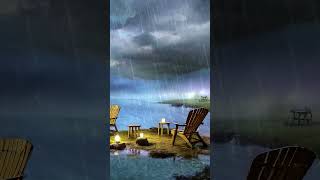 Rain in the lake relax rain sleep thundersounds thunder rainsounds camping relaxingthunder [upl. by Tiffani]