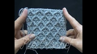 Crochet Diamond Trellis Stitch [upl. by Eilsew785]