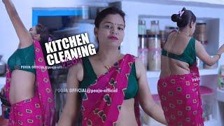 Kitchen Cleaning Vlog  Pooja Official [upl. by Zerelda777]