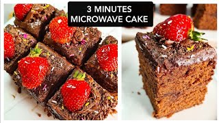 3 Minutes Chocolate Microwave Cake Recipe [upl. by Neiviv]