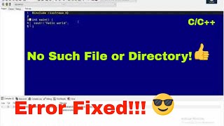 No Such File or Directory Error  C C Compiler  Library found Problem Solved [upl. by Sidon568]