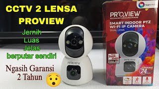 Kamera CCTV PROVIEW 2 Lensa Garansi 2 Tahun 😯 REVIEW amp TUTORIAL [upl. by Leinoto550]