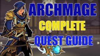 AQW ArchMage Class Full Walkthrough 2024 Onwards SpellCraft Recipes join archmage Warlics Quests [upl. by Nitsuga]