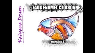 Faux enamel cloisonne version1  polymer clay tutorial 014 [upl. by Gurias]