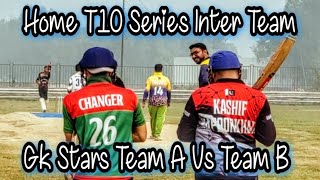 T10 Series Inter team at home Ground  Gk stars Highlights leatherball cricket [upl. by Eitsym227]