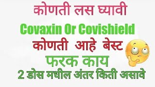 covishield vs covaxin which is betterकोणती लस घ्यावीकोणती बेस्ट आहे [upl. by Eniamaj]