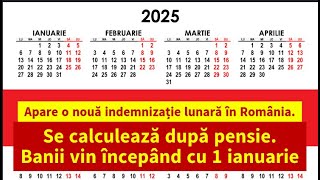 Apare o nouă indemnizație lunară în România Se calculează după pensie [upl. by Pulcheria]