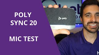 Poly Sync 20 USB Conference Phone  ULTIMATE Sound Test [upl. by Reggis]