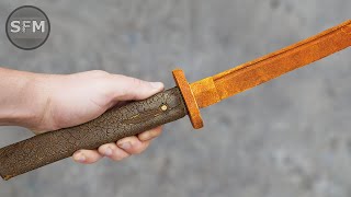 Restoration Old Rusty Japanese KATANA Sword [upl. by Teressa]