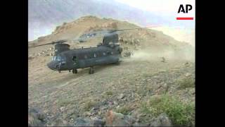 File of Chinook helicopters operating in Helmand Province [upl. by Manaker]