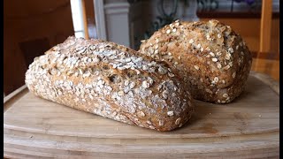 NoKnead Multigrain Whole Wheat Bread… super easy… no machines updated [upl. by Ennaear]