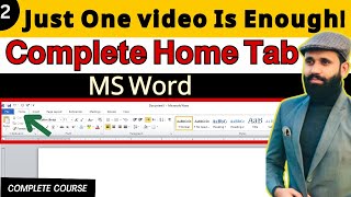 Microsoft Word Complete HOME TAB in UrduHindi  Microsoft Word Tutorial 2024 [upl. by Noellyn696]