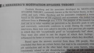 Herzbergs Motivation Hygiene theory  Organisation behaviour [upl. by Markson10]