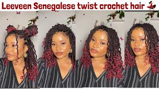 Leeven Senegalese Twist Crochet HairDIY crochet hairLeeveen hairscrochet hairstylesAmazon hairs [upl. by Gwen]