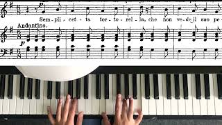 Nicola Vaccai  Piano accompaniment  quotSemplicetta tortorellaquot  Slow version [upl. by Clere]