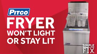 Pitco Fryer Wont Light or Stay Lit Troubleshooting Tips [upl. by Rhona]