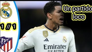 Resumen y goles del partido Real Madrid contra Atlético de Madrid hoy un partido loco 11 [upl. by Lladnek]