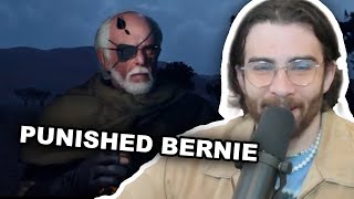 Hasanabi Reacts to PUNISHED BERNIE  Aamon Animations [upl. by Jamieson872]