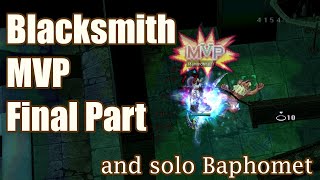 Ragnarok Online Blacksmith Oldtimes MVP feat solo Baphomet [upl. by Pickar]