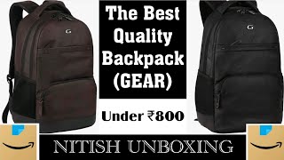 Gear Backpack Unboxing  Artificial Leather Backpack in ₹775 By Gear backpack [upl. by Nyltiac832]