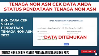 🔴 BKNCARA CEK APAKAH KITA TERDAFTAR PADA PENDATAAN TENAGA NON ASN 2022 [upl. by Gratiana]