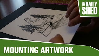 HOWTO FLOAT MOUNT ARTWORK HINGING [upl. by Neelhtak]